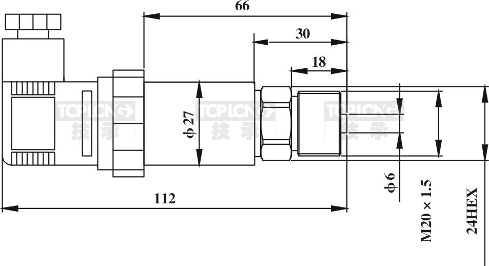 HFS靶式水流開關流量控制范圍圖